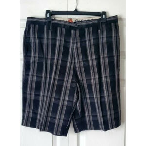 Tommy Bahama Mens Casual Flat Front Silk/Cotton Plaid Chino Plaid Short Size 35